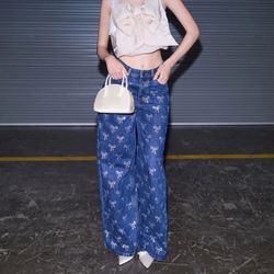 Nuevos Pantalones Con Moños De Brillos 