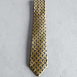 Yellow Paisley Print Necktie