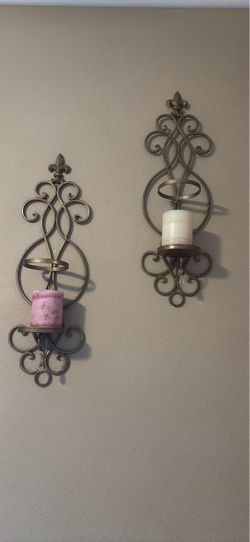 Gold wall sconces