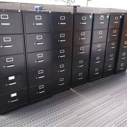 (25) HON 5-DRAWER VERTICAL FILE CABINETS BLACK OFFICE STORAGE DATA