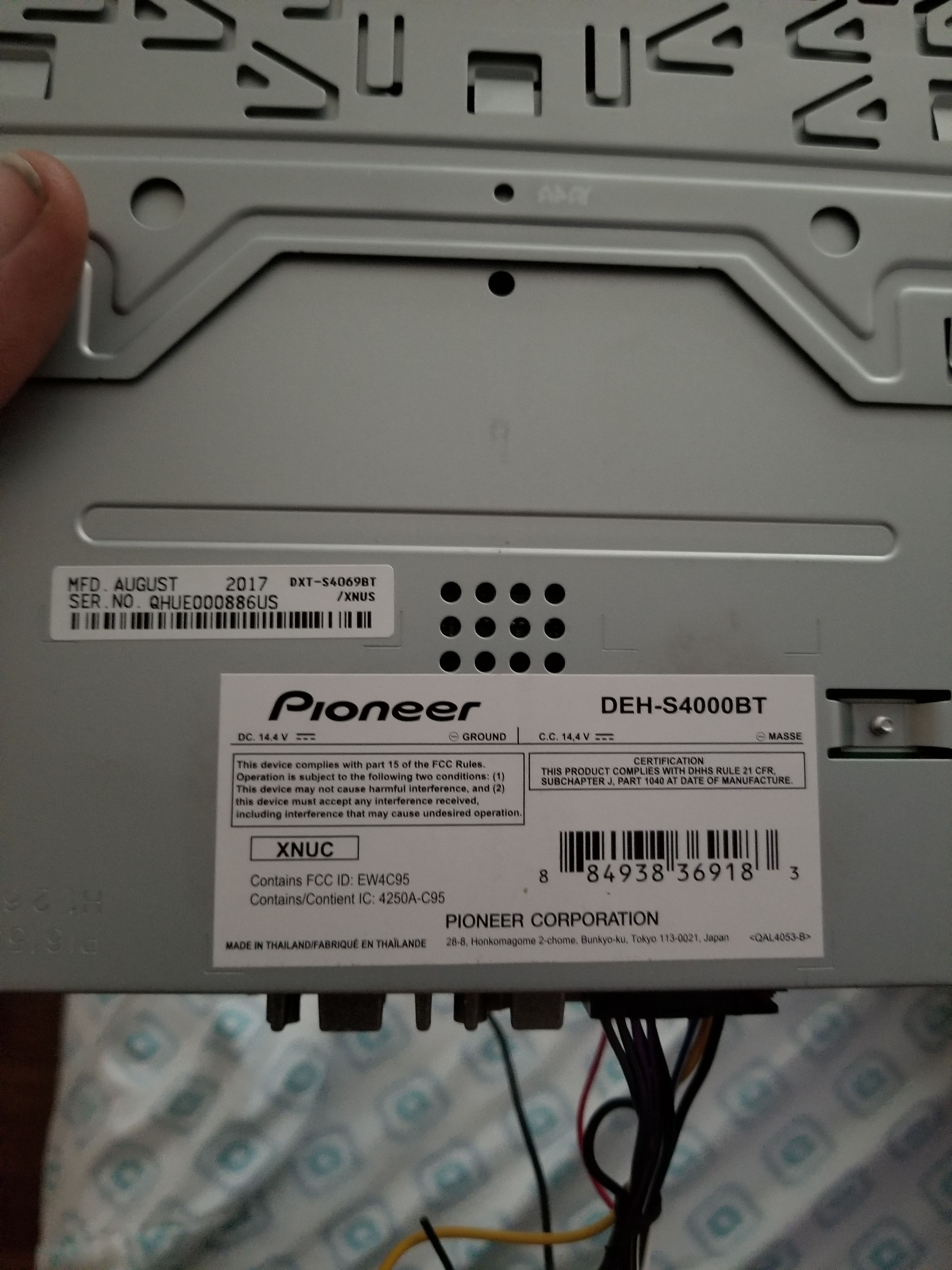 Pioneer deh-4000bt
