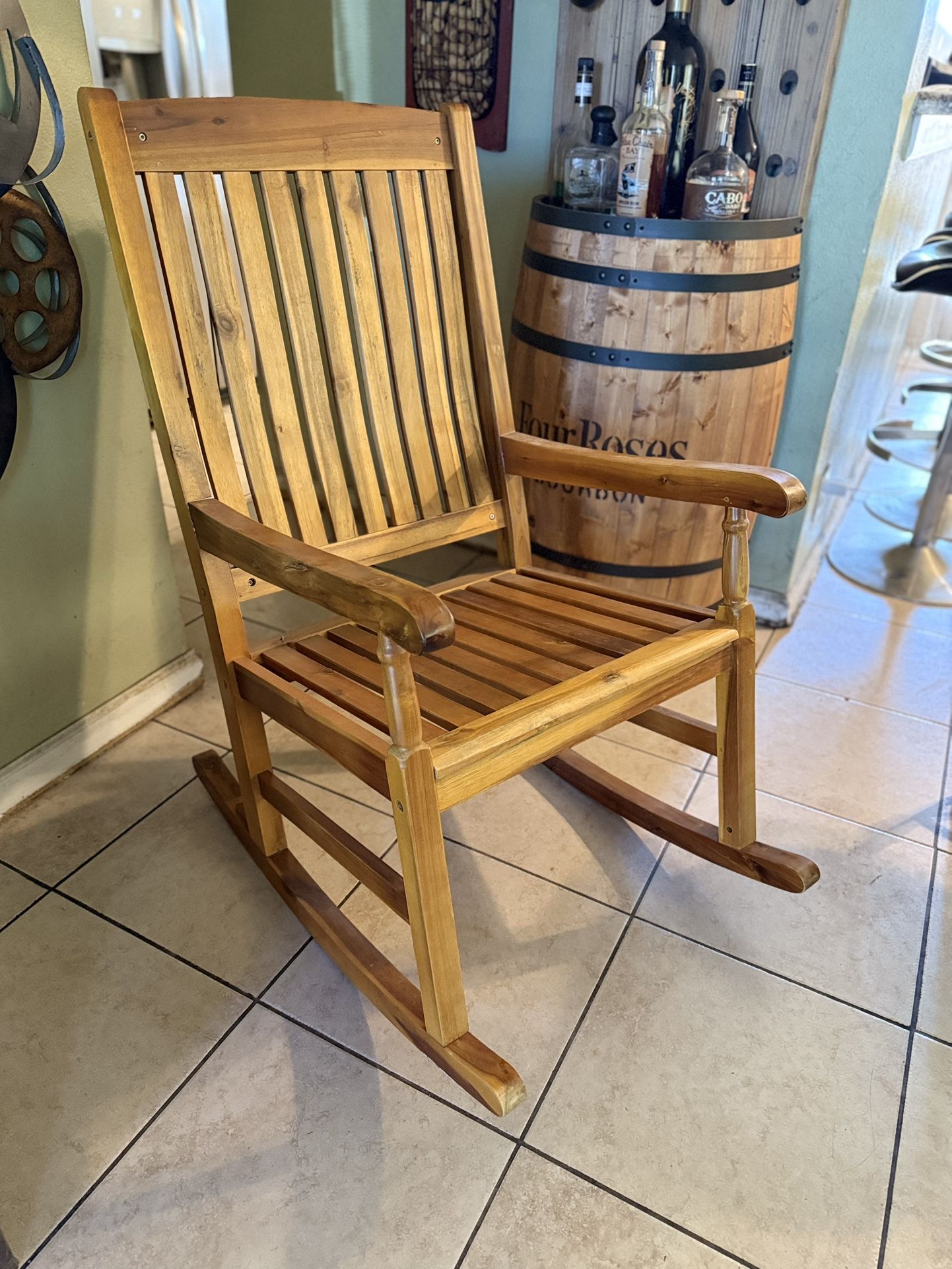 SOLID WOOD ROCKING CHAIR (H18" D22x22")