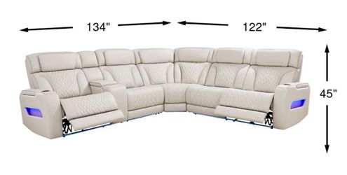 Encore leather power reclining sectional