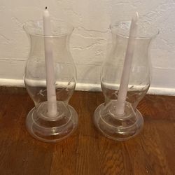 Glass Princess House Vintage Candle Holders