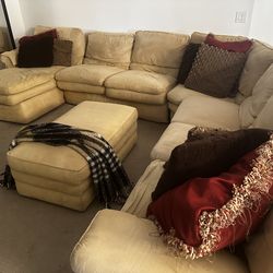 lazyboy couch and ottoman