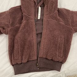 Brand New lululemon Cropped And Hooded Sherpa Jacket- REVERSIBLE
