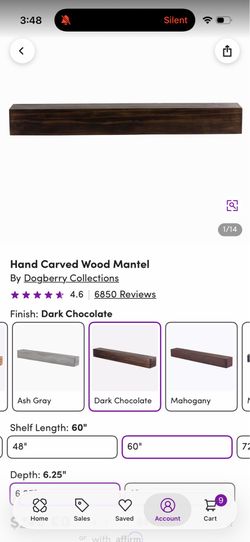 Beautiful wood mantle