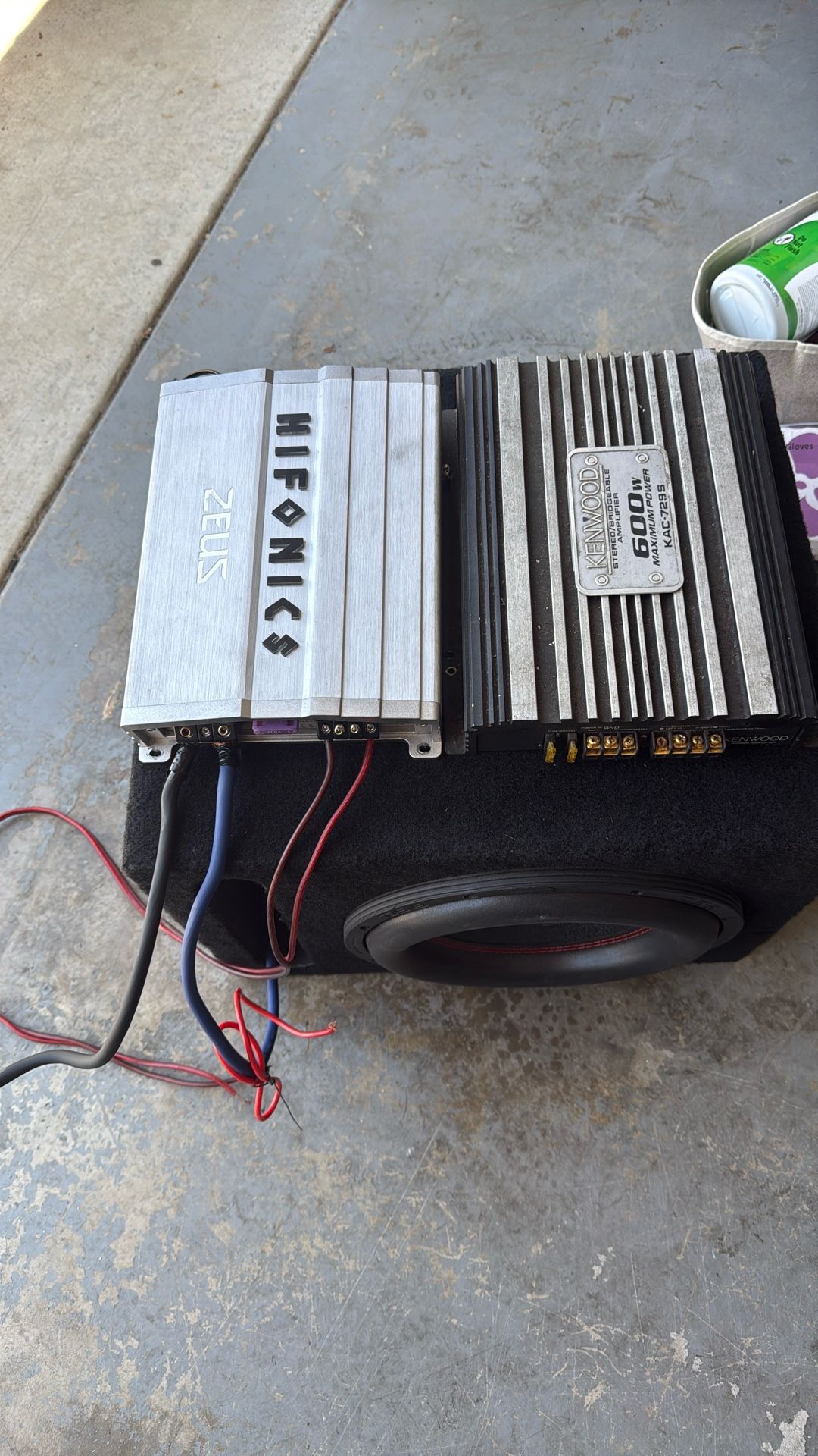 Speaker And 2 Amps Good Condition
