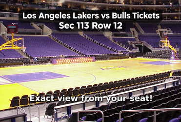 Los Angeles Lakers vs. Bulls Tickets – Feb 16 | Sec 113, Row 12