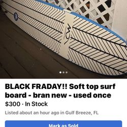 Bran New Surfboard ! Quick Sale 