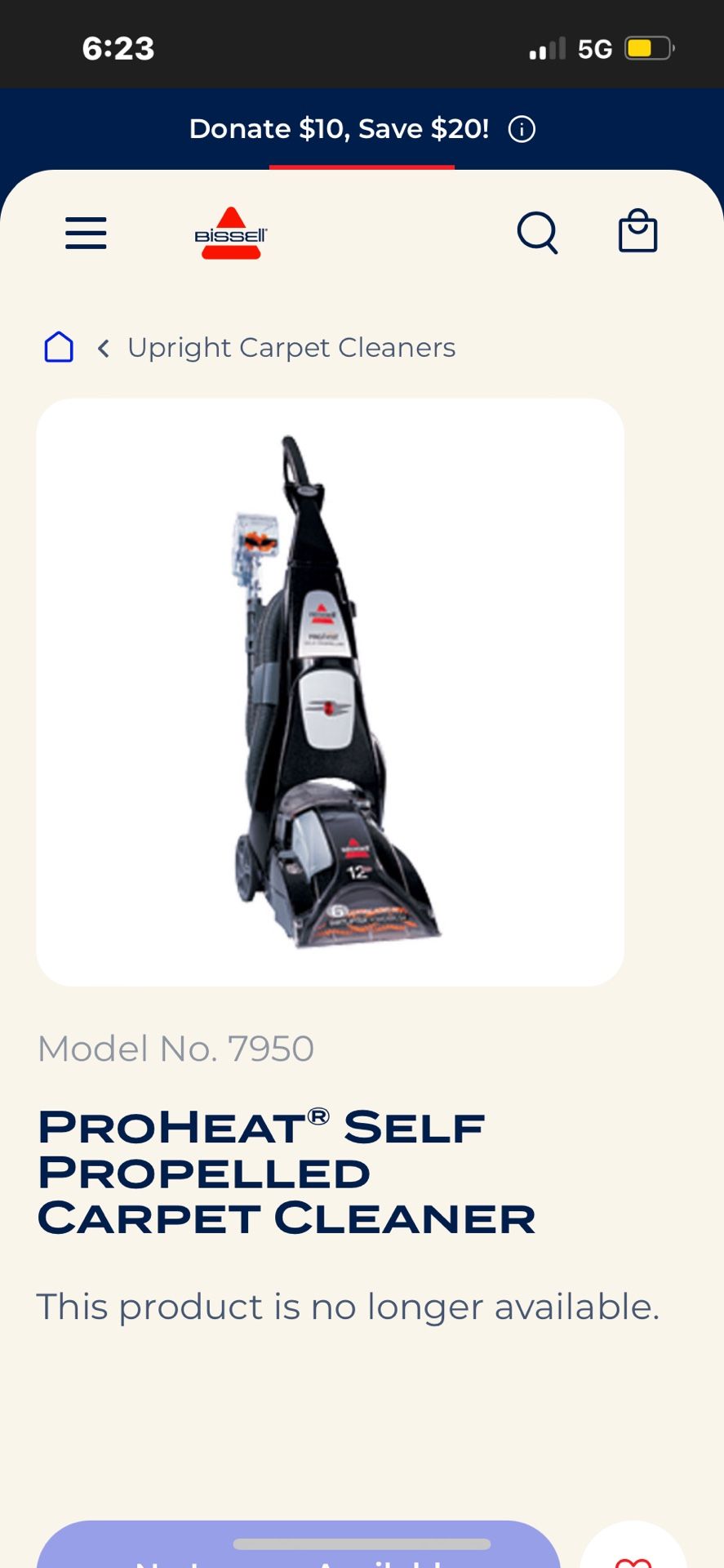 Bissel Prophesy Self Propelled Carpet Cleaner