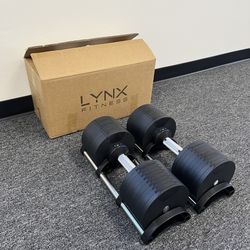 ( BRAND NEW IN BOX ) Pair Of 80lb Adjustable Dumbbells - Click On My Profile For More Gym Equipment 