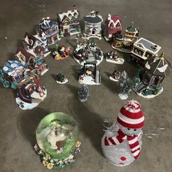 Vintage Christmas Glass Porcelain Set