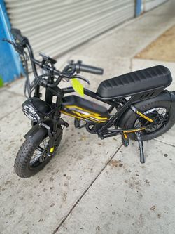 Moped Style Electric Bike for Adults-20 x 4.0 Fat Tire Ebike, Peak 1000W Motor, NFC & Password Unlock, Long Seat, 48V 15.6Ah Battery, Up to 28 MPH,
