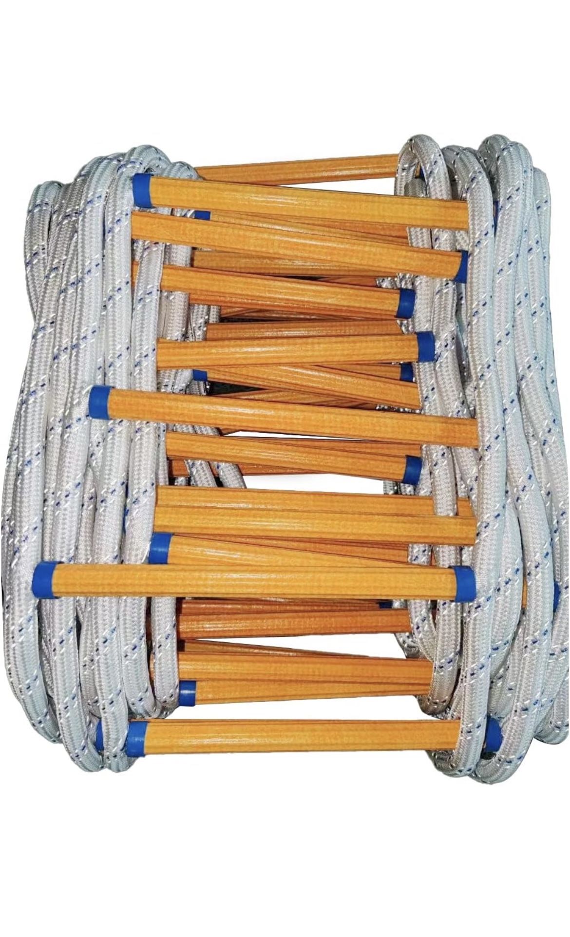 Rope Ladder, 66.5 Feet, 4 Story, Rope Ladder, with Hooks, Fast to Deploy Sturdy and Strong Portable and Reusable
