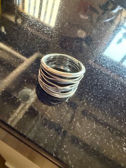 Silver “Crush” Ring SZ 8.5-9