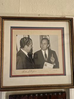 Nixon And Ford Autographed Picture 