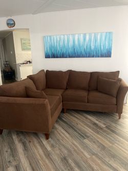 Brown sectional sofa