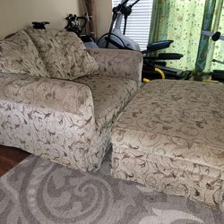 Club Chair And Ottoma with Storage