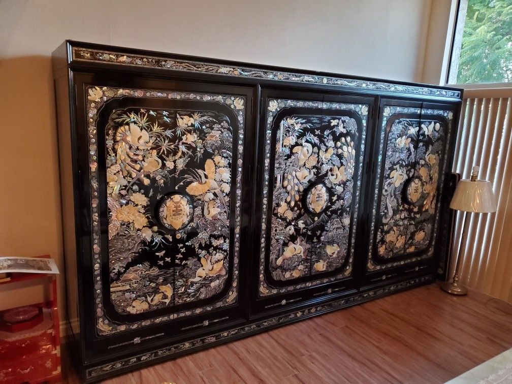 Antique Asian Lacquer Cabinet