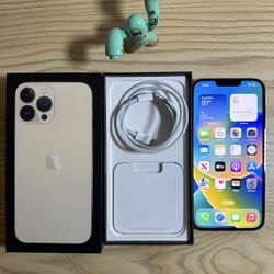 iPhone 13 Pro Max 128GB Unlocked Gold With Original Box And Charging Cable