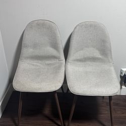 Upholstered Dining Chair - Beige - Set of 2