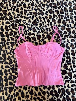 Good American bubblegum pink corset top🩷