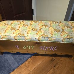 Wooden Bench And Toy Chest
