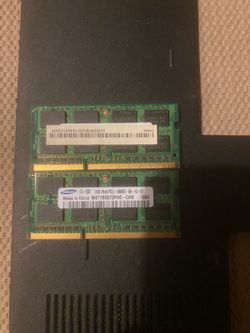 2GB Samsung DDR3 laptop RAM sticks 4GB total