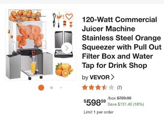 New Industrial Orange Juicer