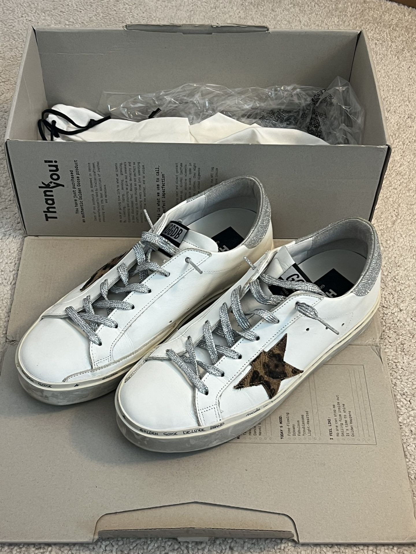 Golden Goose Hi Star Leather Sneakers