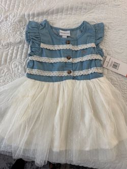 Calvin Klein Jeans Girls Chambray Tulle Dress size 2T