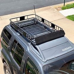 (Brand New) $115 Roof Rack Cargo Basket Universal 64x39” Car Top Luggage Holder Carrier 150 LBS max 