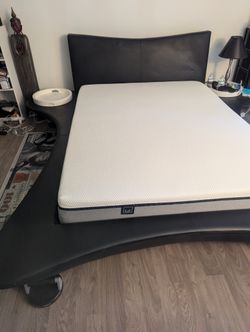 Unique Black Leather Queen Bed Frame