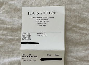 louis vuitton neverfull mm damier ebene canvas with receipt and dustbag and  charmbag for Sale in Cathedral City, CA - OfferUp