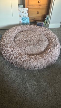 Pink pet bed