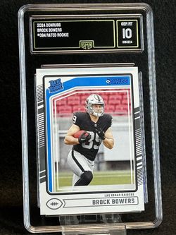 2024 Donruss 🔥 Brock Bowers 🔥 Rated Rookie GMA 10 💎 Mint - Las Vegas Raiders