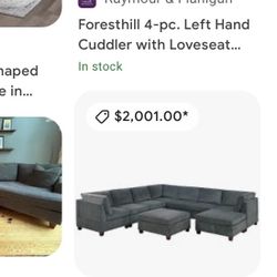 Large Premium Green Sectional Set Local Delivery 