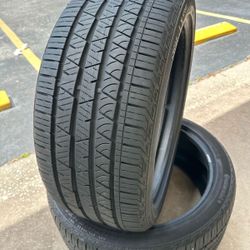 V101  275 40 22 108Y  Continental  CrossContact LX Sport  2 Used Tires 80% Life 