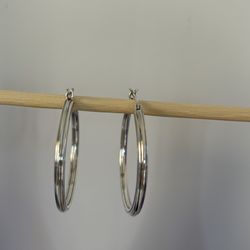 Silver 925 Hoops Earrings 