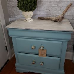 Teal Bedside Table / End Table