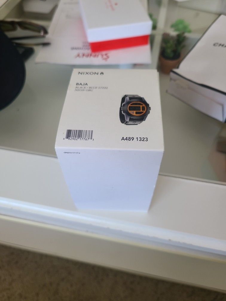 NIXON BAJA Black/Blue Steel Neon Orange Watch
