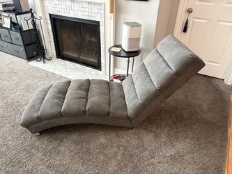Grey chaise lounge chair