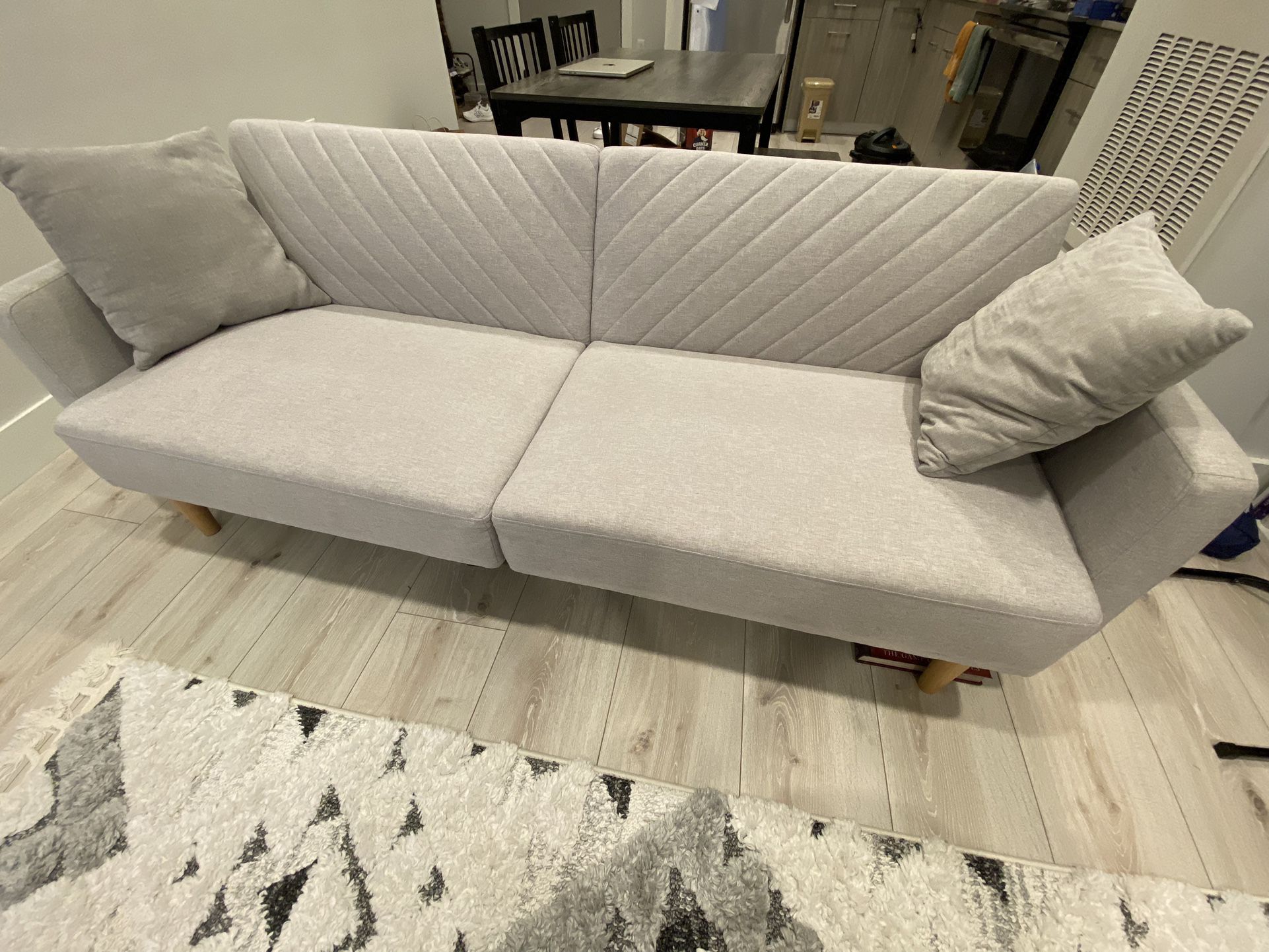 Mopio Chloe Futon Sofa Bed(Light Grey)