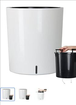 Large Round Self Watering Planter Pot 12.5'' for Home Garden Patio Tall Tree