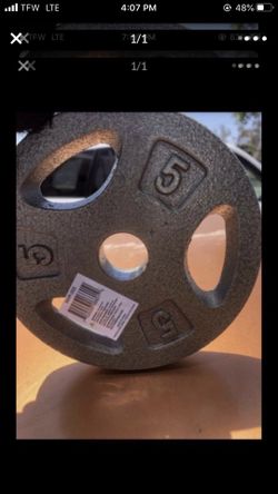New 5 lb Standard or Olympic Weight Plate selling individually not pairs but are available if needed 2.5, 5, 10, 25 lb Standard Plates