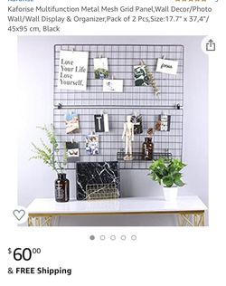 Metal mesh grid panel