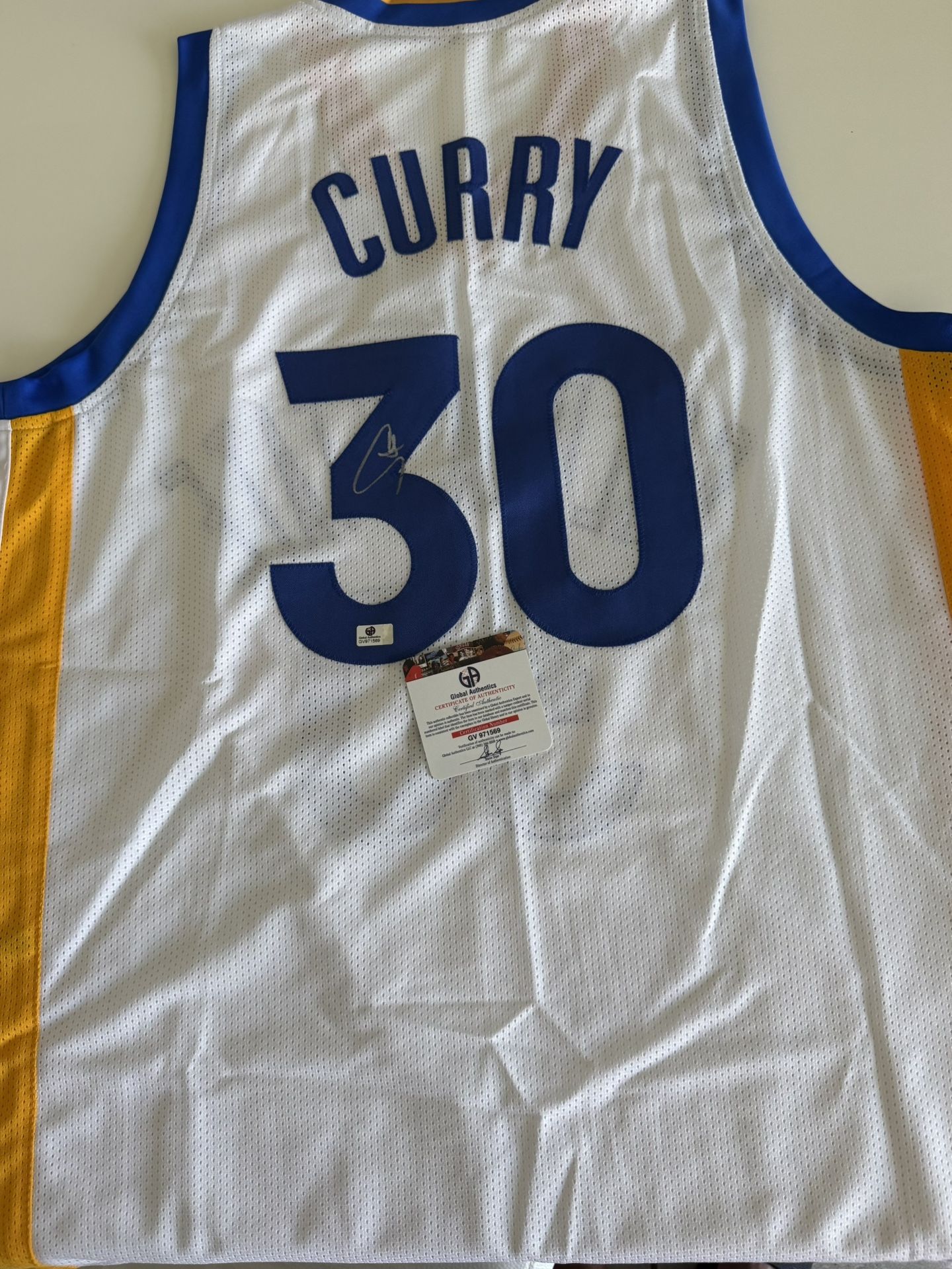Signed Stephen Curry Jersey #30 Golden State Warriors Autograph HOLO COA