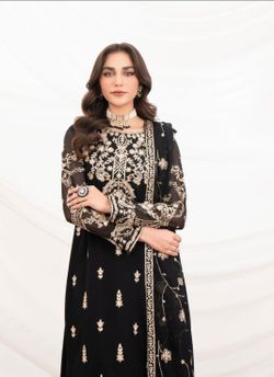 Black  chiffon suit