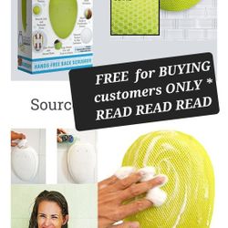 READ READ * FREE  In Shower Hands FREE BACK Scrubber 
